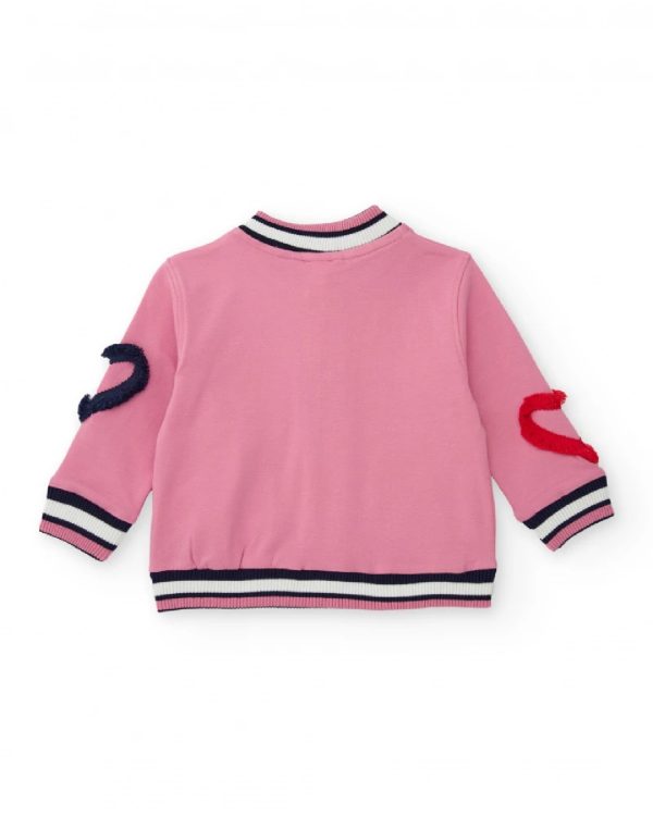 Tuc Tuc Giacca tipo varsity rosa per bambina con ricami e applicazioni 3D PINK - immagine 4