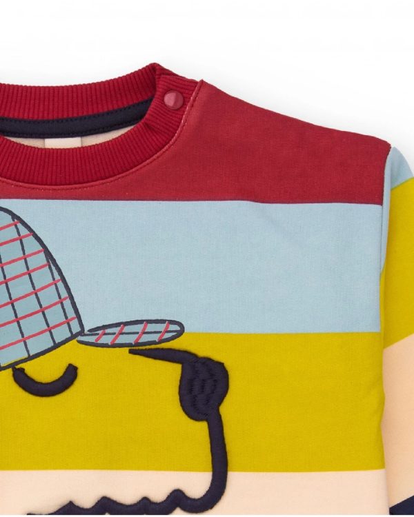 Tuc Tuc Felpa per bambino multicolore con stampa cane detective RED - immagine 3