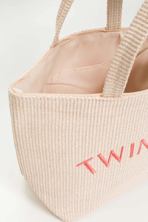 Twin Set SHOPPER - Shopping bag -  beige e corallo ALMOND BEIGE - immagine 3