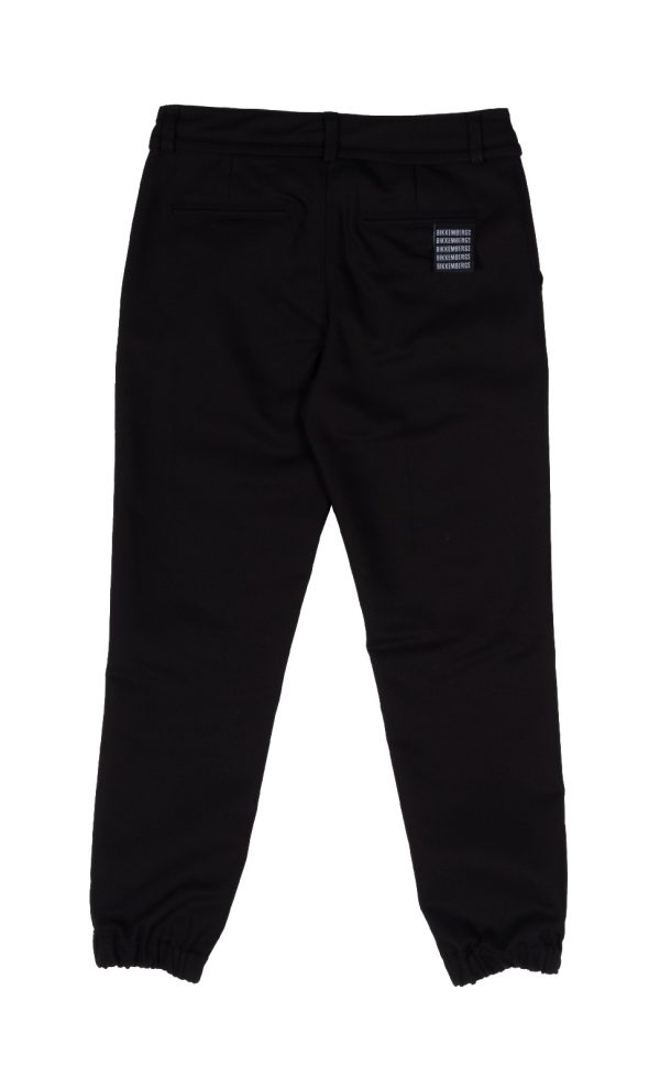 BIKKEMBERGS KIDS pantalone nero con tasche e coulisse elatico alle caviglie BK1153 - immagine 3