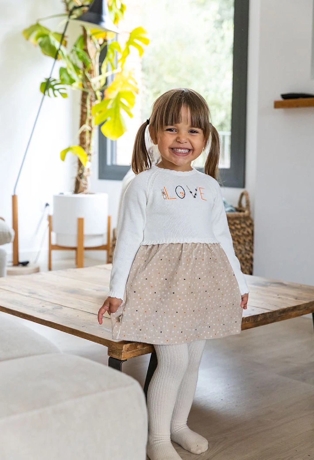 BOBOLI Abito crema a pois STAMPATO - immagine 2