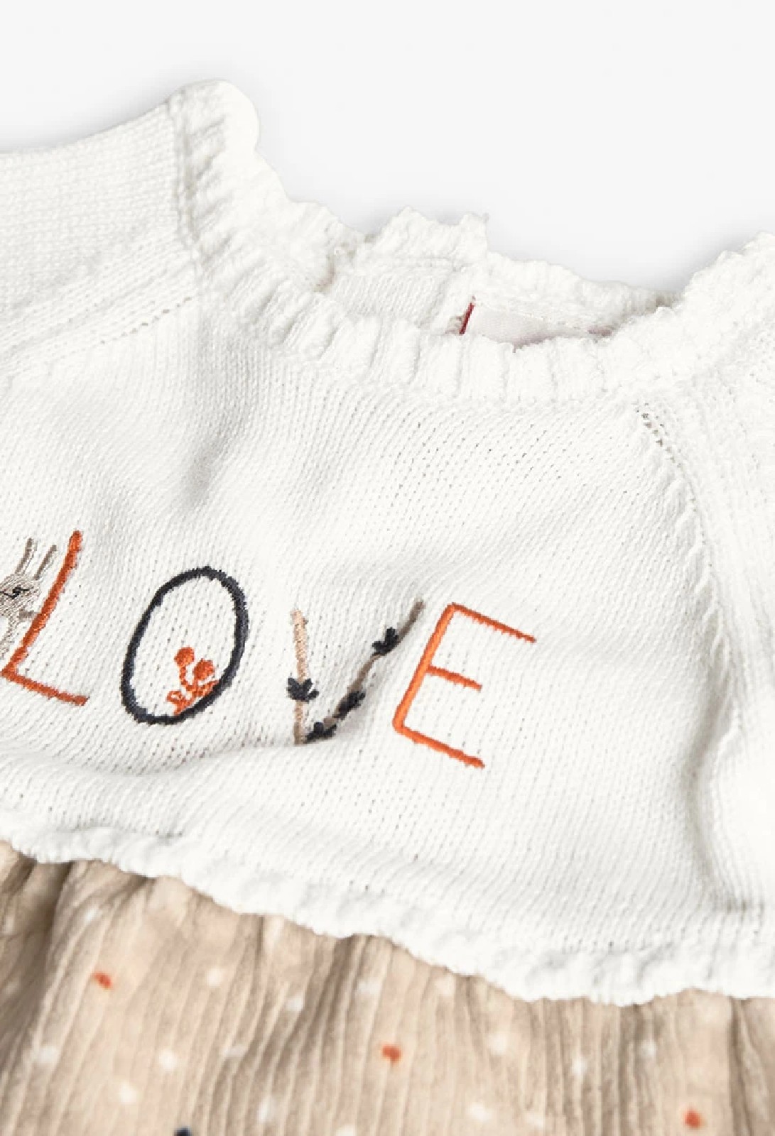 BOBOLI Abito crema a pois STAMPATO - immagine 4