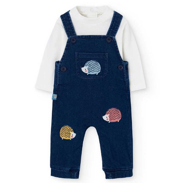 BOBOLI Set Denim salopet+maglia 132141 BLUE