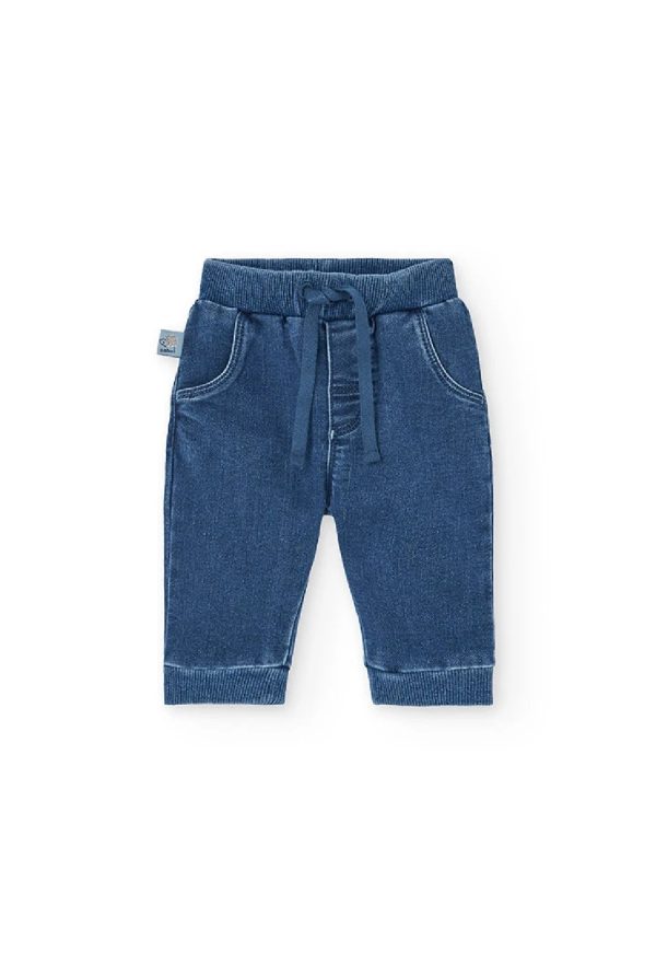 BOBOLI Pantaloni per neonato in maglia blu BLUE