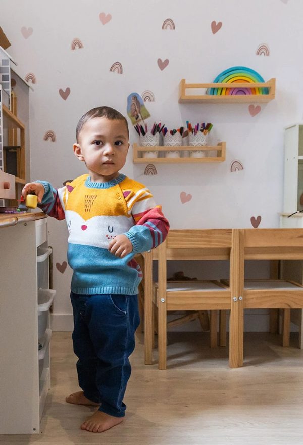 BOBOLI Pantaloni per neonato in maglia blu BLUE - immagine 2