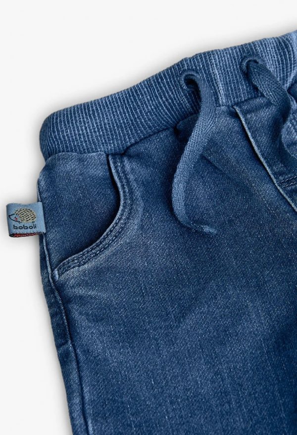 BOBOLI Pantaloni per neonato in maglia blu BLUE - immagine 3