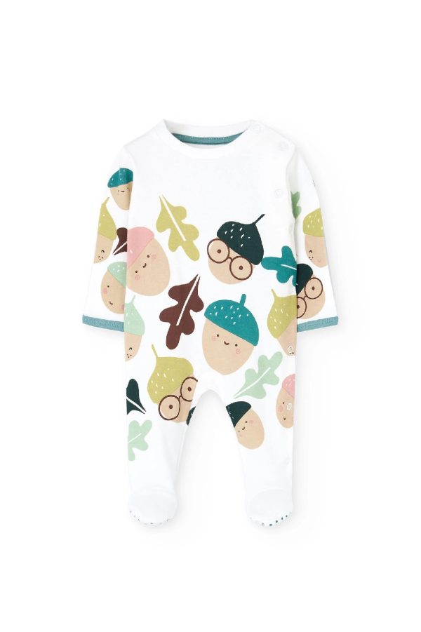 BOBOLI Tutina neonato interlock bianco OFF WHITE