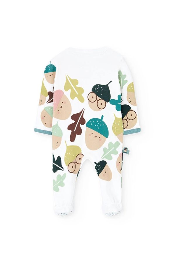 BOBOLI Tutina neonato interlock bianco OFF WHITE - immagine 3