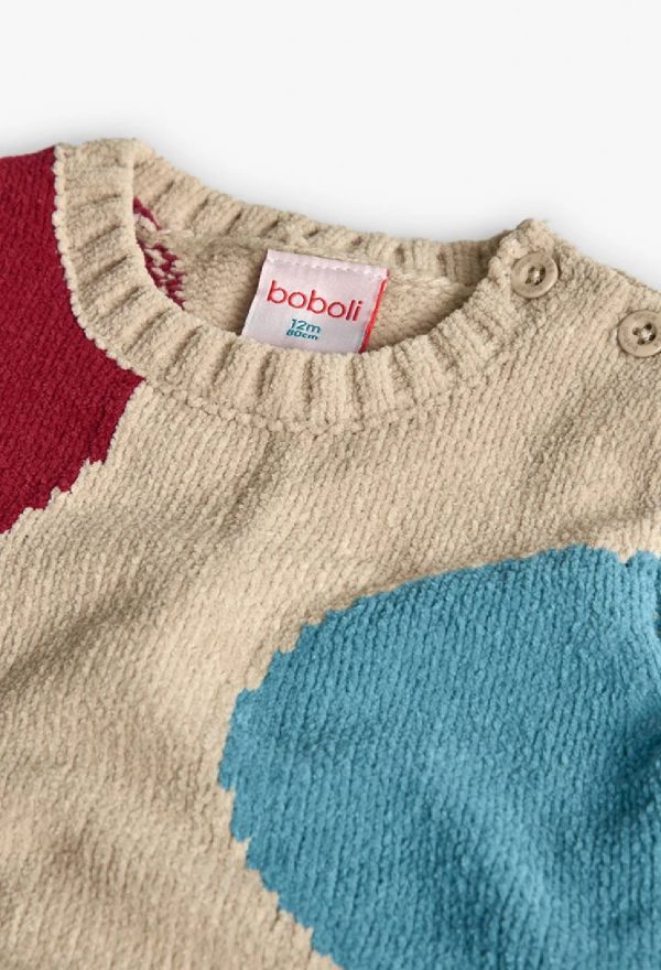 BOBOLI Vestito bambina beige con pois 242053 CREMA - immagine 3