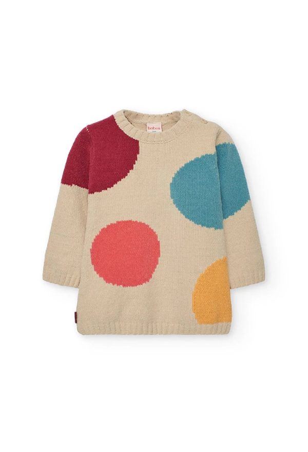 BOBOLI Vestito bambina beige con pois 242053 CREMA - immagine 5