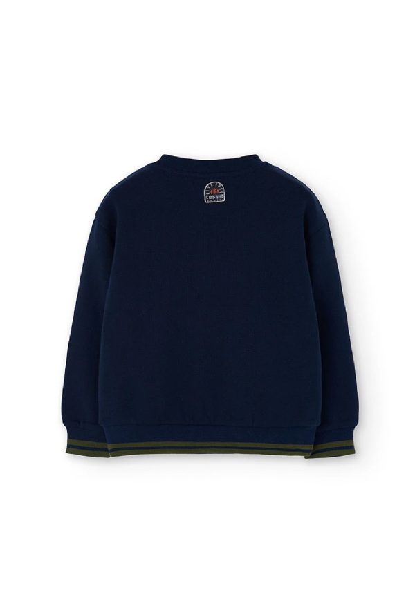 BOBOLI Felpa bambino blu navy remi 522111 MARINAIO - immagine 4