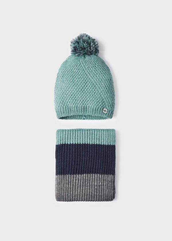 MAYORAL 10343 Set cappello e sciarpa bambina Verde scur