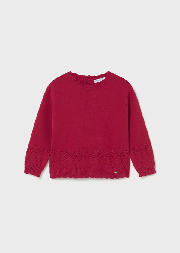 MAYORAL Maglione trafori neonata 2353 ROSSO