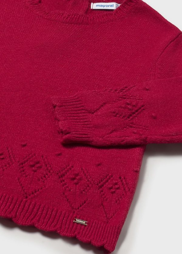 MAYORAL Maglione trafori neonata 2353 ROSSO - immagine 2