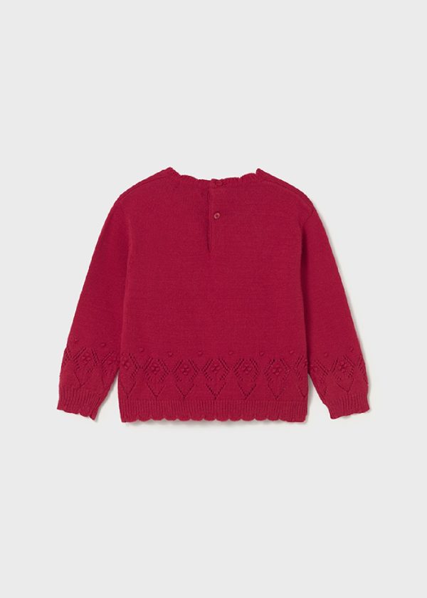 MAYORAL Maglione trafori neonata 2353 ROSSO - immagine 3