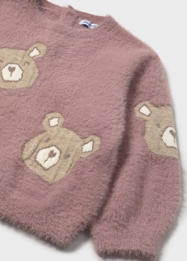 MAYORAL Maglione orso pellicciotto neonata 2356 orchidea - immagine 2