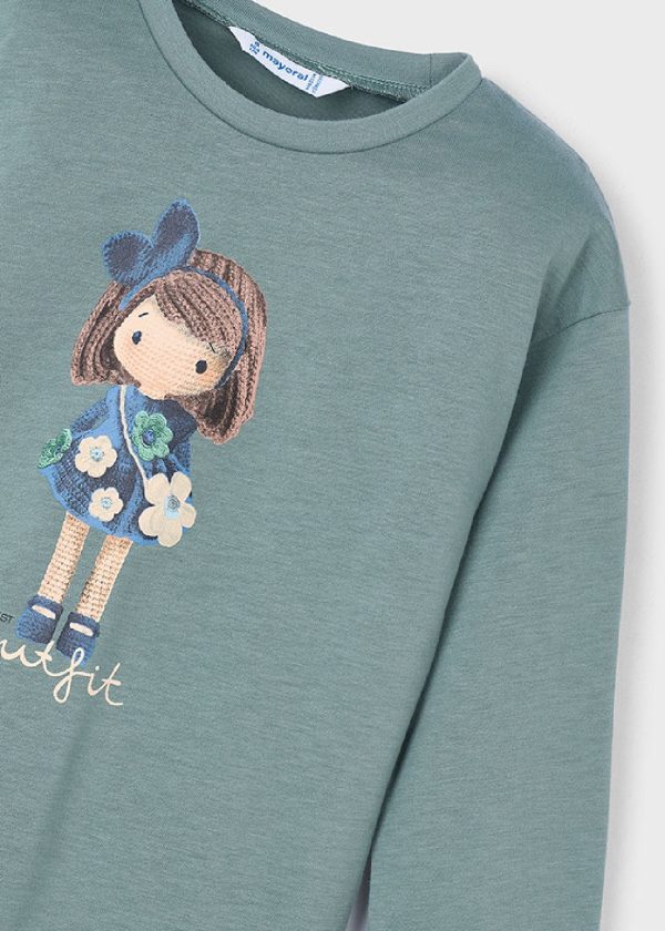 MAYORAL Maglietta grafica bambina 4005 salvia salvia - immagine 3