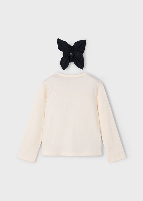 MAYORAL Maglietta cotone invernale bambina panna e nero 4008 Mac-nero - immagine 5