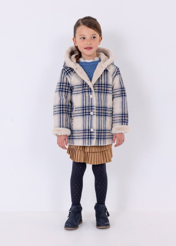 MAYORAL Cappotto quadri reversibile bambina 4408 MARINO - immagine 6