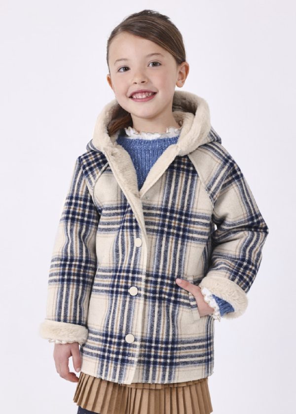 MAYORAL Cappotto quadri reversibile bambina 4408 MARINO - immagine 8