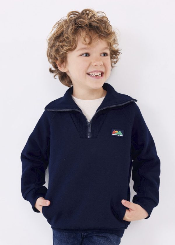 MAYORAL Felpa blu colletto cerniera bambino 04424 NOTTE - immagine 5