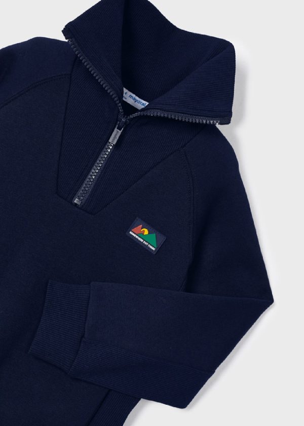 MAYORAL Felpa blu colletto cerniera bambino 04424 NOTTE - immagine 6