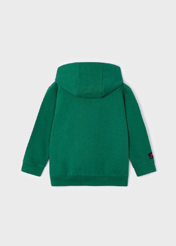 MAYORAL Felpa verde con cappuccio spalle calate Better Cotton bambino 04425 bosco - immagine 3