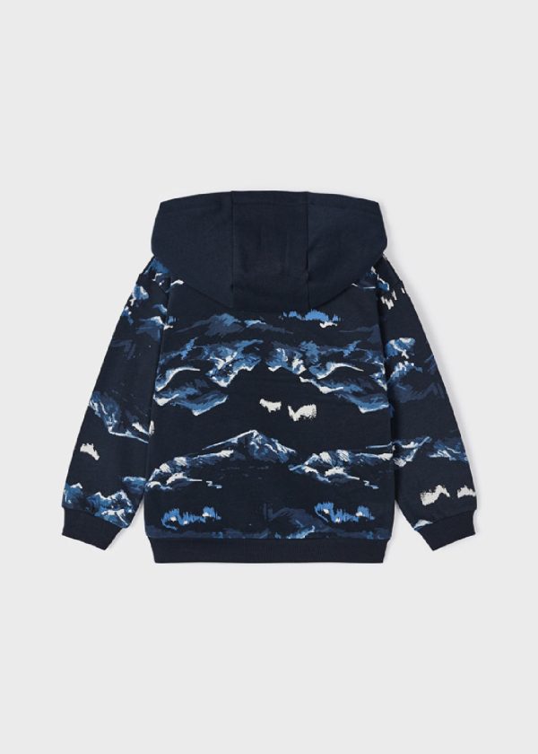 MAYORAL Felpa con cappuccio stampata Better Cotton bambino 04430 BLU NOTTE - immagine 4