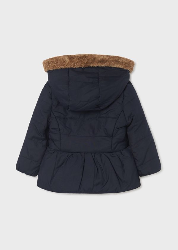 MAYORAL 4486 Giubbotto blu da bambina con cappuccio removibile, imbottito ECOFRIENDS MARINO - immagine 2