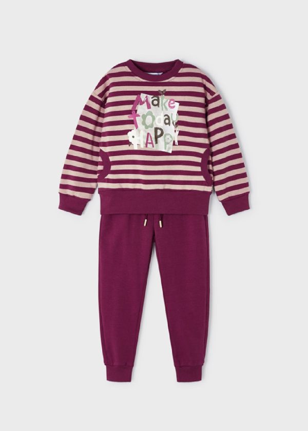 MAYORAL Tuta felpata 2 pezzi bambina 4862 Mora