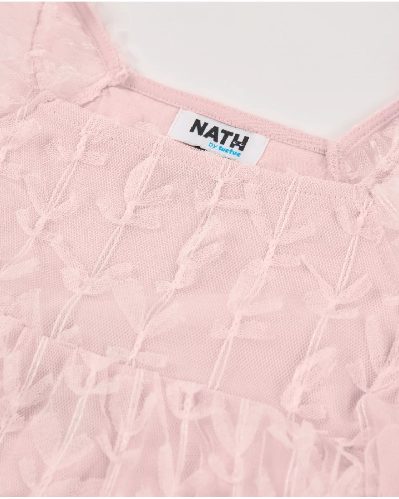 NATH KIDS Blusa in tulle rosa con maniche a sbuffo per bambina PINK - immagine 3