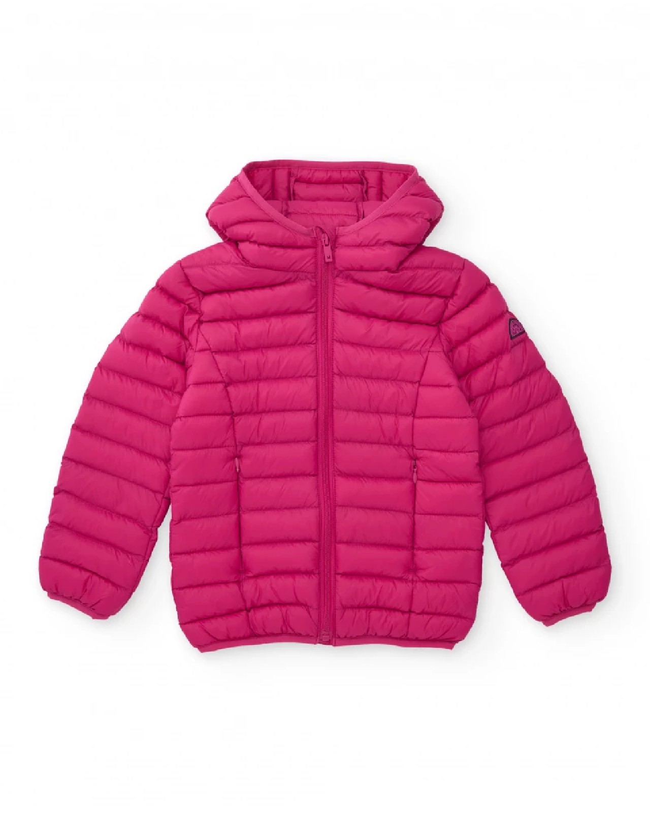 NATH KIDS Giacca imbottita da bambina color fucsia con cappuccio FUCHSIA