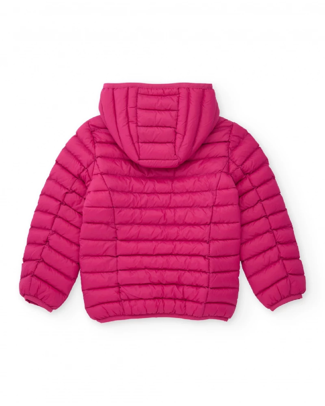NATH KIDS Giacca imbottita da bambina color fucsia con cappuccio FUCHSIA - immagine 4