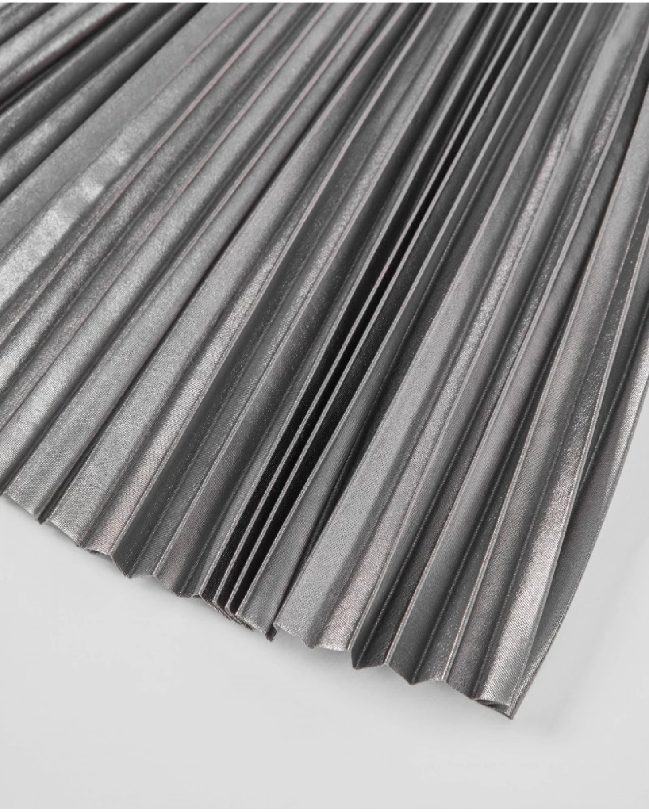 NATH KIDS Gonna da bambina argentata plissettata con effetto metallizzato SILVER - immagine 2