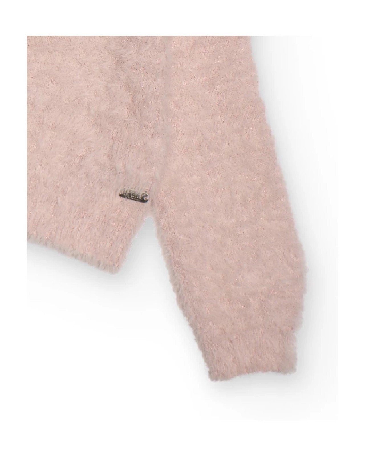NATH KIDS Cardigan rosa in maglia per bambina con fiocchi decorativi PINK - immagine 2