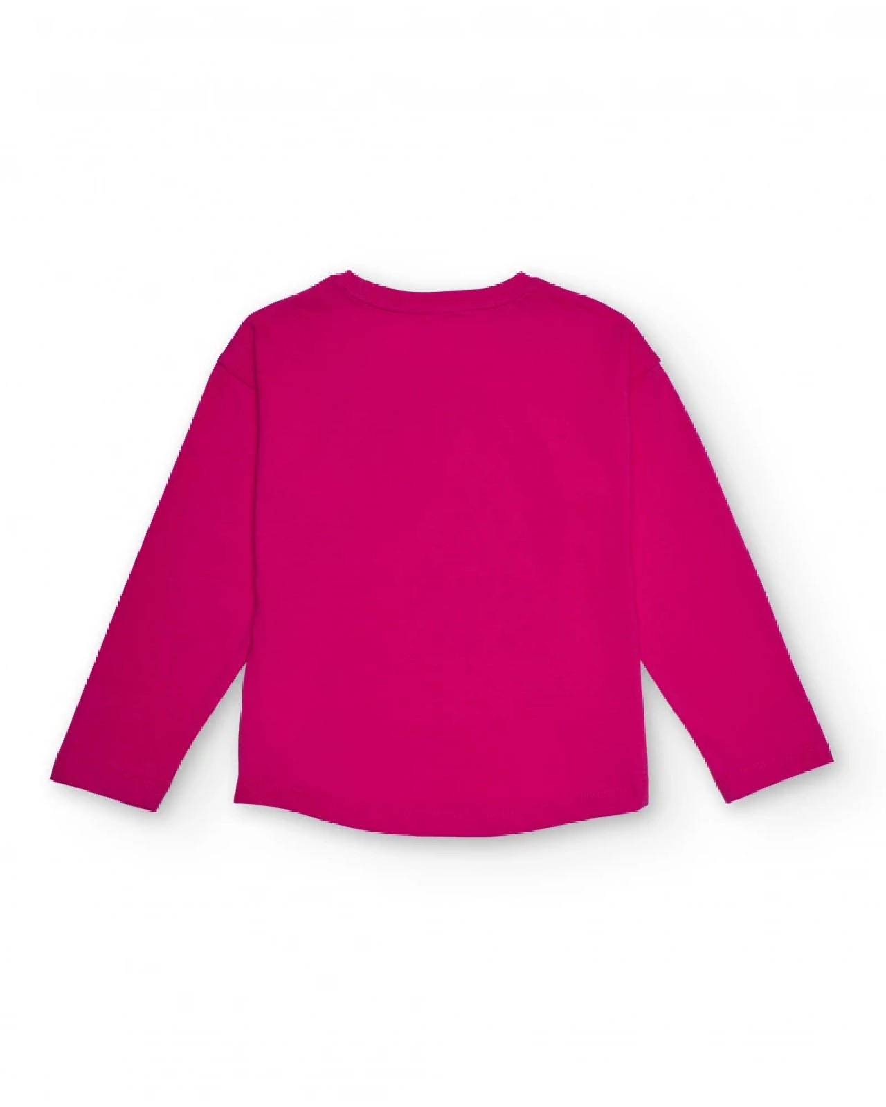 NATH KIDS Maglietta fucsia a maniche lunghe per bambina con stampa brillante "Feeling Good" FUCHSIA - immagine 4