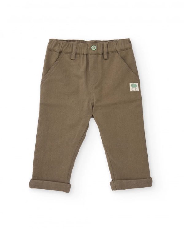 Tuc Tuc Completo di camicia e pantaloni per neonato con stampa di casette e alberi BEIGE - immagine 2