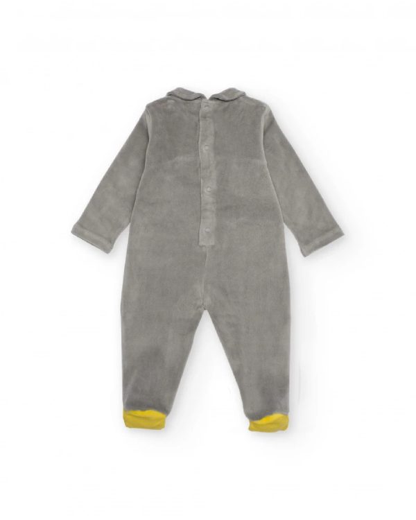 Tuc Tuc Tutina da bambino in velluto grigio con motivo pinguino 11398944 DARK GREY - immagine 4