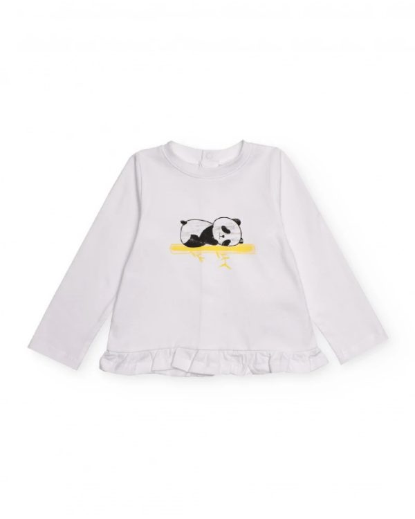 Tuc Tuc Set di quattro pezzi per bambina con design panda, che include giacche, maglietta e pantaloni in morbido cotone GREY - immagine 2