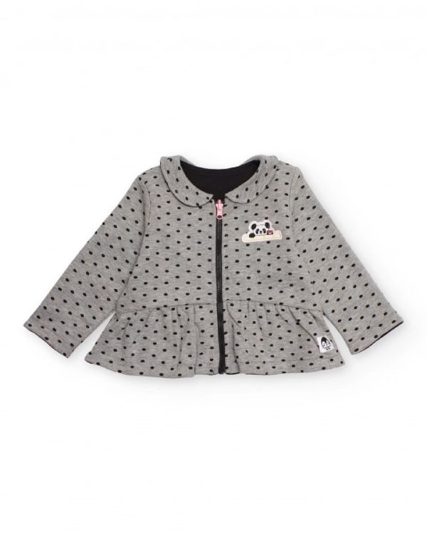 Tuc Tuc Set di quattro pezzi per bambina con design panda, che include giacche, maglietta e pantaloni in morbido cotone GREY - immagine 4