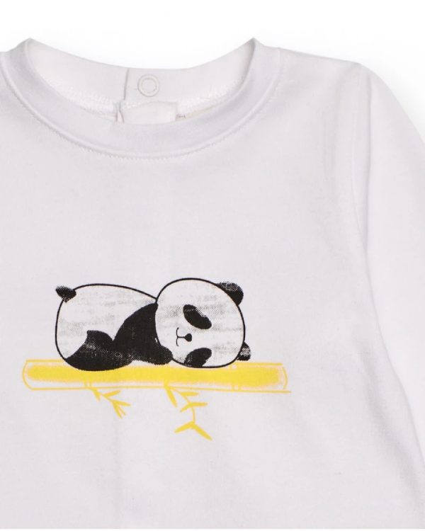 Tuc Tuc Set di quattro pezzi per bambina con design panda, che include giacche, maglietta e pantaloni in morbido cotone GREY - immagine 7
