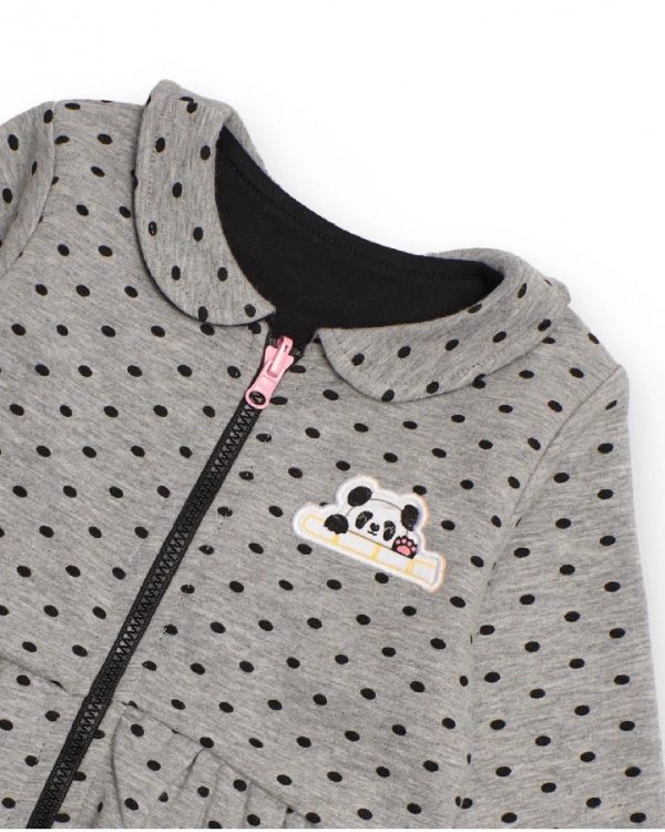 Tuc Tuc Set di quattro pezzi per bambina con design panda, che include giacche, maglietta e pantaloni in morbido cotone GREY - immagine 8