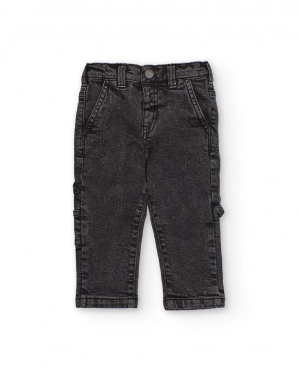 Tuc Tuc Pantaloni cargo per bambino in nero slavato con tasche multiple 11399143 DARK GREY