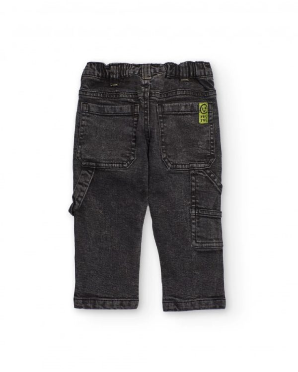 Tuc Tuc Pantaloni cargo per bambino in nero slavato con tasche multiple 11399143 DARK GREY - immagine 4