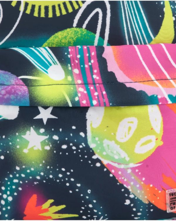 Tuc Tuc Zaino multicolore per bambine con stampa di pianeti e stelle dark blue - immagine 2