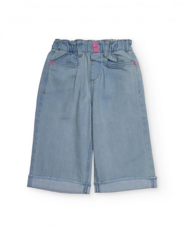 Tuc Tuc Jeans per bambina azzurri con ricamo di razzo DENIM BLUE