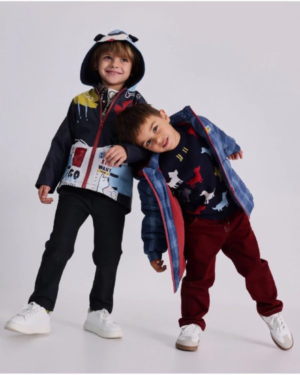 Tuc Tuc Impermeabile per bambino blu navy con cappuccio divertente 11399732 dark blue - immagine 3