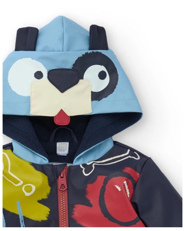 Tuc Tuc Impermeabile per bambino blu navy con cappuccio divertente 11399732 dark blue - immagine 5