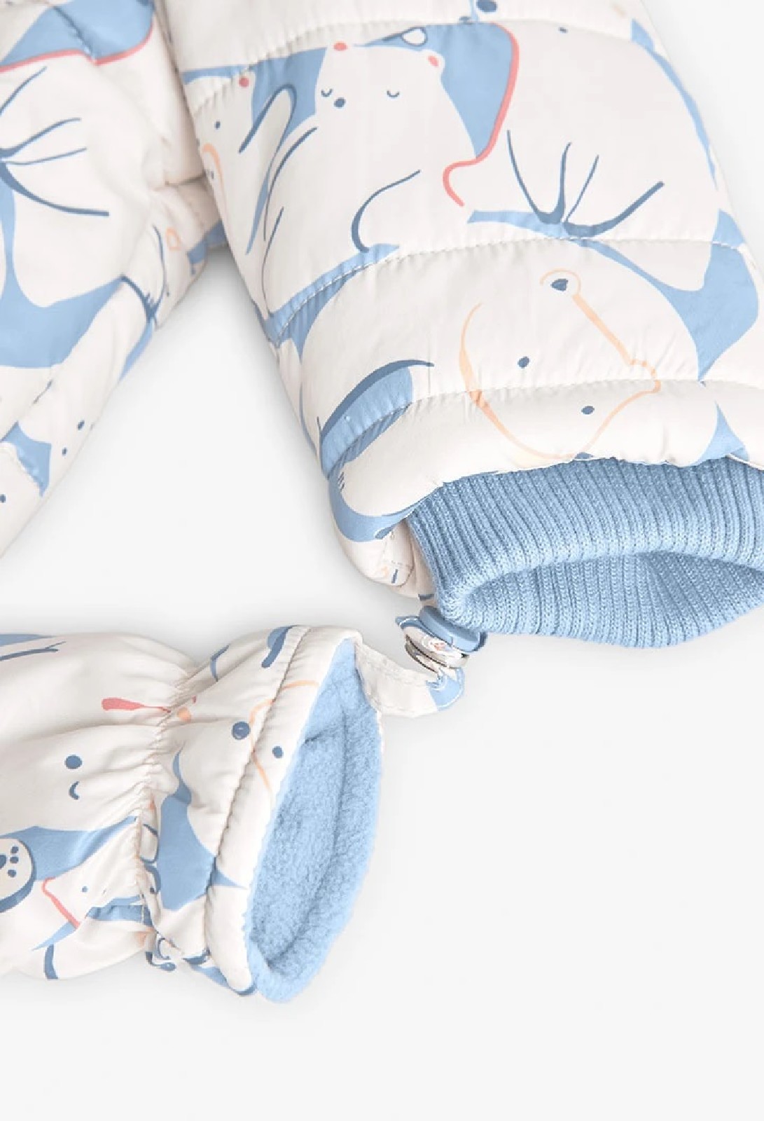 BOBOLI Tuta tecnica eskimo neonato animali blu 142004 STAMPATO - immagine 3