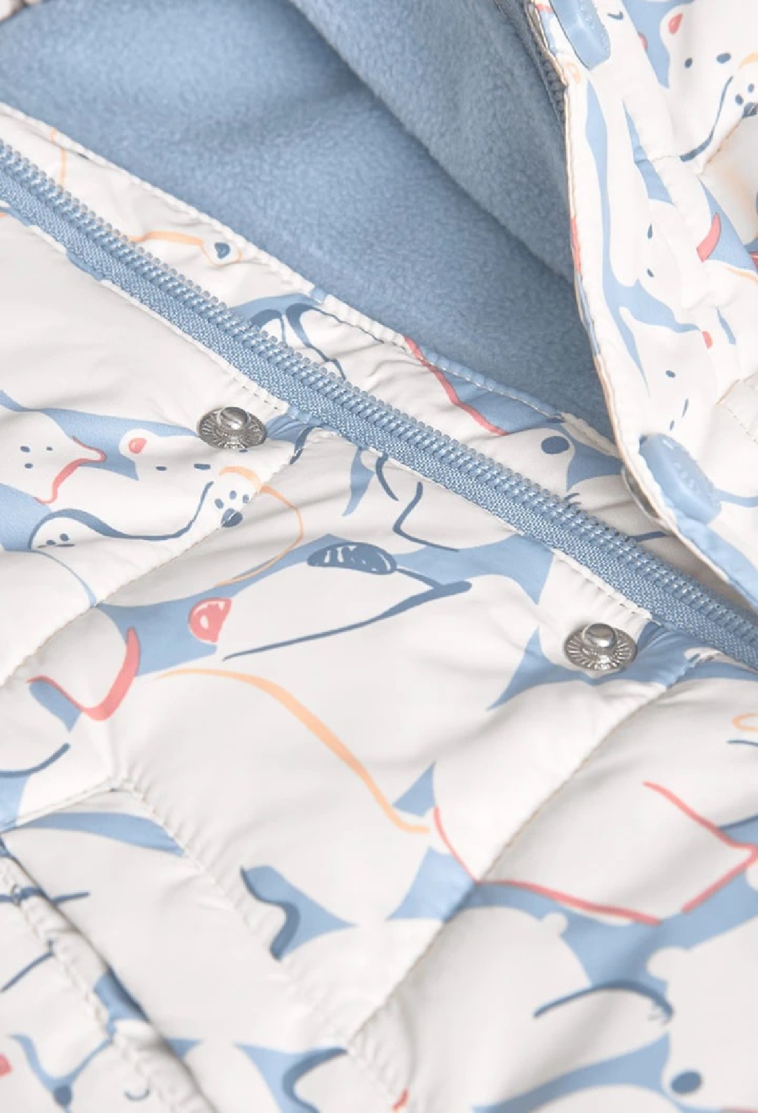 BOBOLI Tuta tecnica eskimo neonato animali blu 142004 STAMPATO - immagine 4